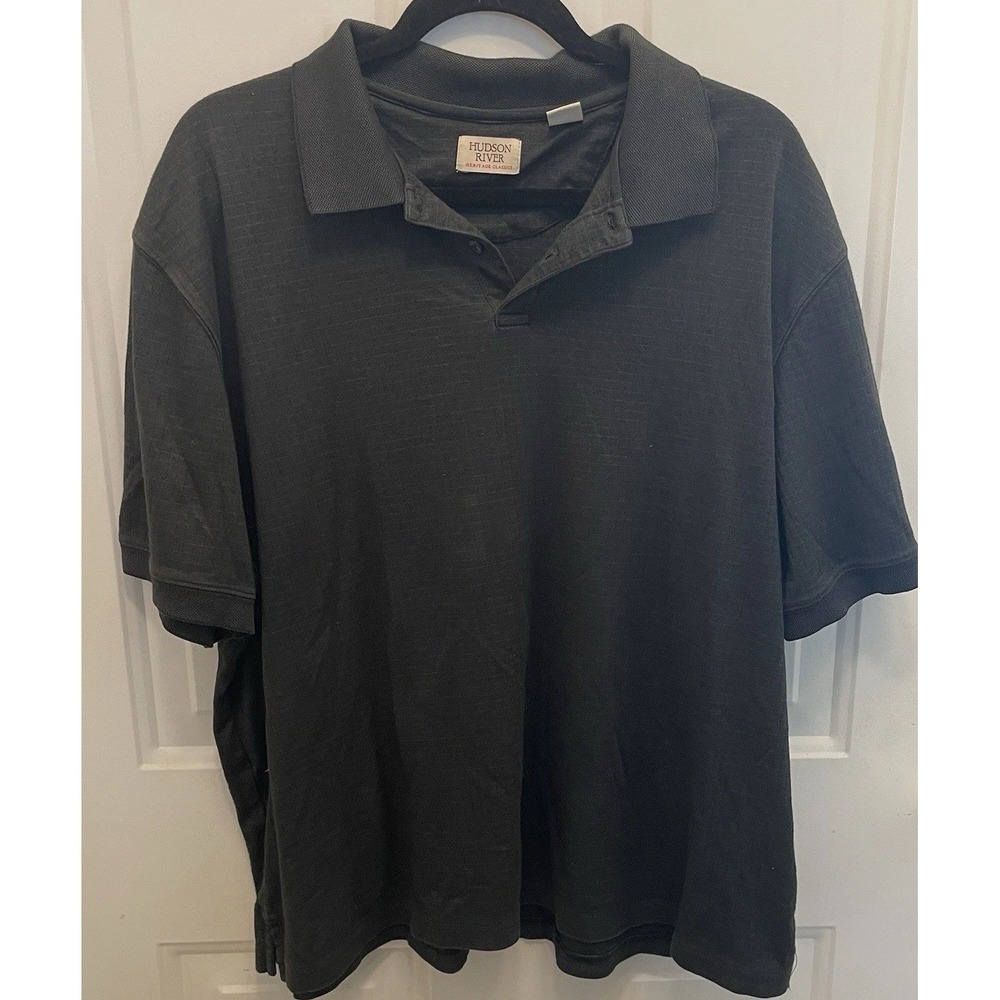 HUDSON RIVER Polo Mens‎ XL Gray Short Sleeve Preppy Career - Picture 2 of 6